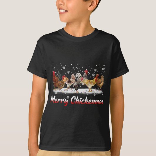 T-shirt Fantaisie de Noël au poulet - Joyeux Noël C (Devant)
