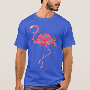 T-shirt Fantaisie de Noël Flamant rose rose Tropical Noël