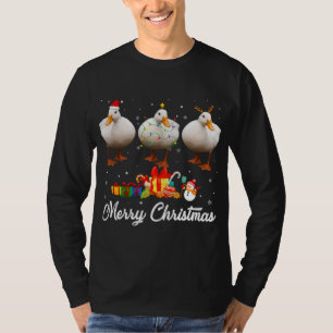 T-shirt Fantaisie Noël lumières Noël Joyeux Pyjama Canard 