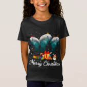 T-Shirt Fantaisie Noël Lumières Noël Joyeux Pyjama Manatee (Devant)