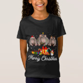 T-Shirt Fantaisie Noël Lumières Noël Noël Joyeux Pyjama Ra (Devant)