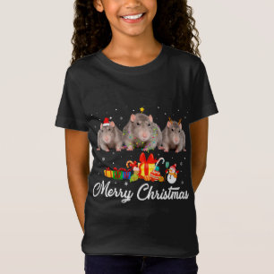 T-Shirt Fantaisie Noël Lumières Noël Noël Joyeux Pyjama Ra