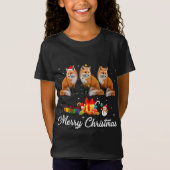 T-Shirt Fantaisie Noël lumières Noël Noël Noël Pajama Fox  (Devant)