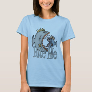 T-shirt Fantaisie Pêche Chemise Pêche Humour Pêche Bite Me