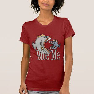 T-shirt Fantaisie Pêche Chemise Pêche Humour Pêche Bite Me