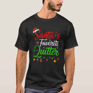 T-shirt Fantaisie Xmas Père Noël Favori Quilter Noël