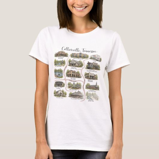 T-Shirt Fantaisiste Collierville TN (Devant)