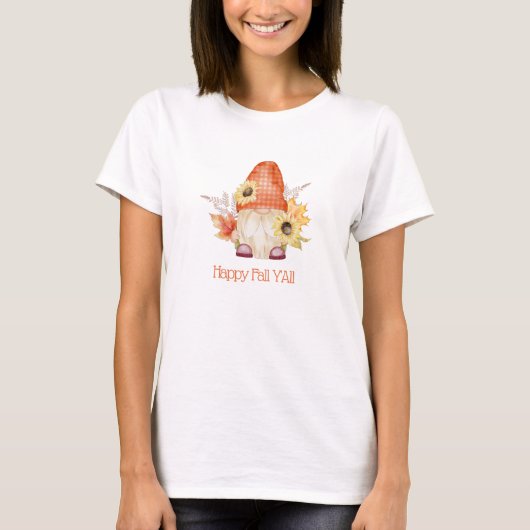 T-Shirt Fantaisiste Joyeux Automne à Tous (Devant)