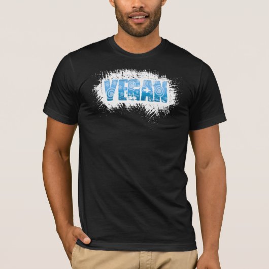 T-shirt Fantastique bleu végétalien (Devant)