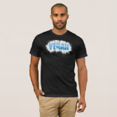 T-shirt Fantastique bleu végétalien (Devant entier)