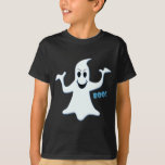 T-shirt Fantastique Boo ! Design<br><div class="desc">Pour presque tous les usages, un adorable dessin animé bleu brillant GHOST design avec le mot Boo! A utiliser sur toute surface claire ou sombre, pour enfants ou adultes. Joyeux coup ou traitement.</div>