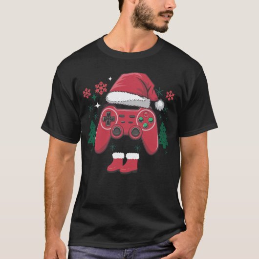 T-shirt Fantastique Chemise de Noël - Jeu Vidéo Noël (Devant)