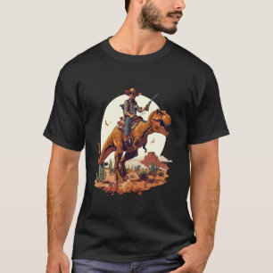 T-shirt Fantastique de dinosaure de western de cow-boy
