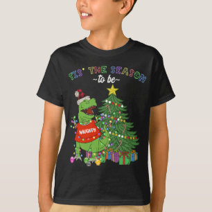 T-shirt Fantastique Dinosaur Noël C'est la saison coquine