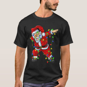 T-shirt Fantastique éclairage de Noël Dabbing Père Noël No