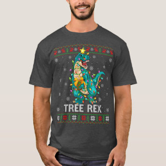 T-shirt Fantastique Famille Correspondant Noël Dinosaure m