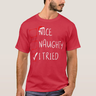 T-shirt Fantastique feux de pyjama de Noël Nice Naughty J'