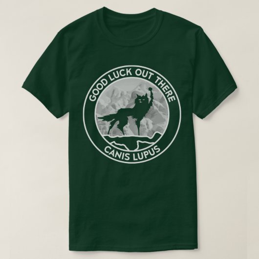 T-shirt Fantastique Fox Wolf Canis Lupus Mountain (Design devant)