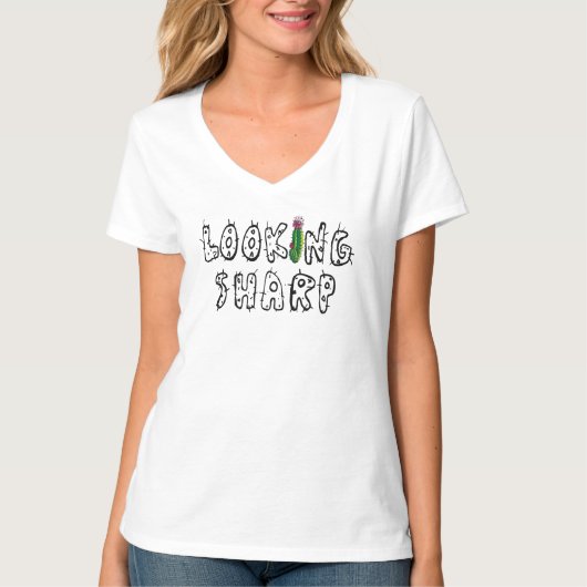 T-shirt Fantastique look Sharp Chemise - Drôle V-Cou femme (Devant)