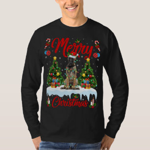 T-shirt Fantastique lumière Noël Chapeau Chien belge Malin