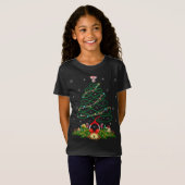 T-Shirt Fantastique lumière Noël Père Noël Infirmière arbr (Devant entier)