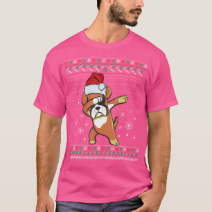 T-shirt Fantastique Noël Dabbing Boxer Lover Shirt I Love
