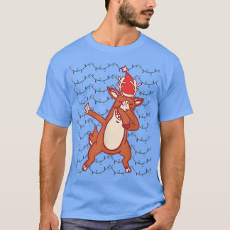 T-shirt Fantastique Noël Dabbing Reindeer lumières de Noël