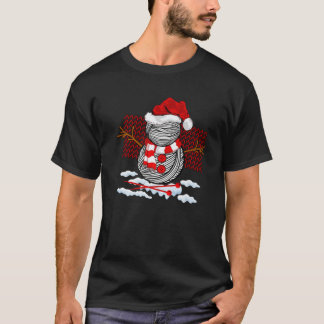 T-shirt Fantastique Noël Éclairage Père Noël Snowman Trico