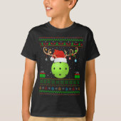 T-shirt Fantastique Noël Éclairage Père Noël Vilain Pickle (Devant)