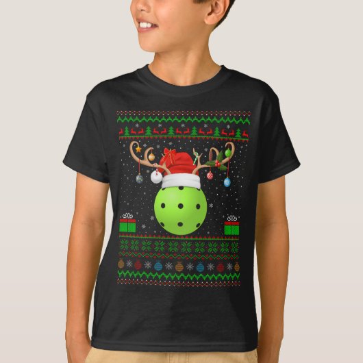 T-shirt Fantastique Noël Éclairage Père Noël Vilain Pickle (Devant)