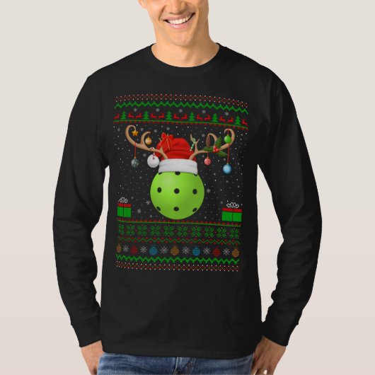 T-shirt Fantastique Noël Éclairage Père Noël Vilain Pickle (Devant)