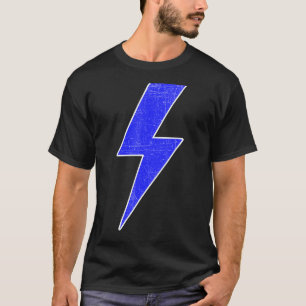 T-shirt Fantastique rétro avant & arrière BLEU & BLANC Lig