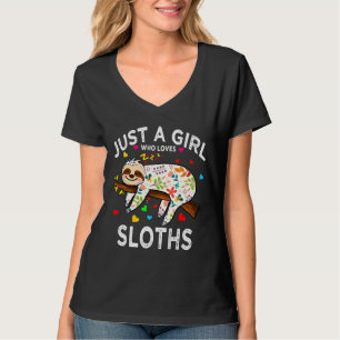 T-shirt Fantastique Sloth Juste Une Fille Qui Aime