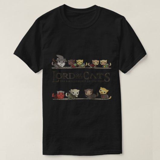 T-shirt Fantasy Adventure Cat Squad (Design devant)
