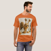 T-shirt Fantasy Cute Famous Snail Scientist (Devant entier)
