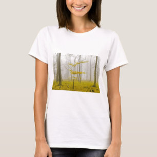 T-shirt Fantasy forest with fog and yellow leaves