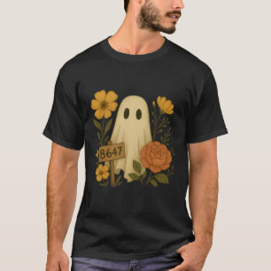 T-shirt Fantôme avec 8647 signe subtil anti-trump floral H
