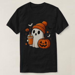 T-shirt Fantôme avec design de boisson à la citrouille épi