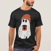 T-shirt Fantôme Boire Café Drôle Costume Halloween Coff (Devant)