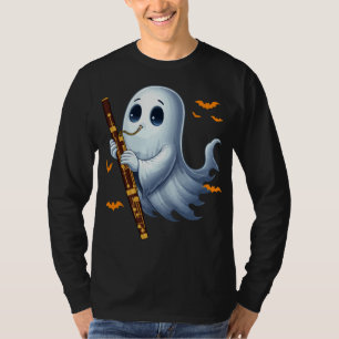 T-shirt Fantôme Boo Jouant du Basson Instrument de Musique