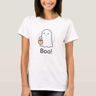 T-shirt fantôme « Boo ! », Tee-shirt mignon d'Hall