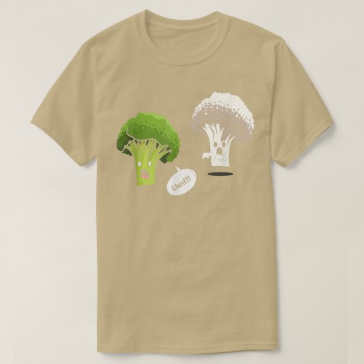 T-shirt fantôme brocoli chou-fleur légume végétari (Design devant)