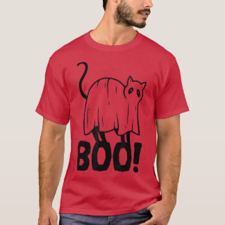 T-shirt Fantôme Chat Boo Animal Animal Animateur Drôle Cac