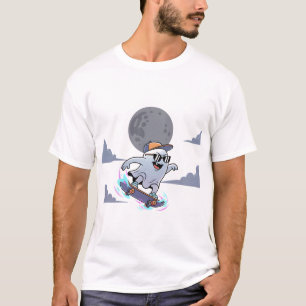 T-shirt fantôme cool de skateboard