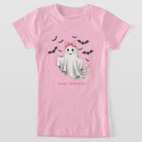 Fantôme de fille rose avec chauves-souris volant