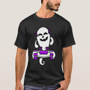 T-shirt Fantôme de Halloween Jeux Halloweenfan Écran de je