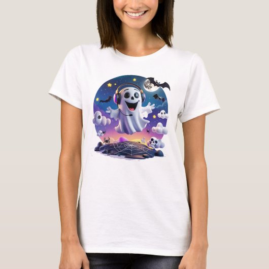 T-shirt Fantôme de musique (Devant)