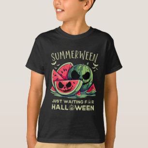T-shirt Fantôme de pastèque Summerween Halloween Ts Été Vi