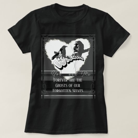 T-shirt Fantôme de Selves Oubliées Crows Gris Ravens (Design devant)