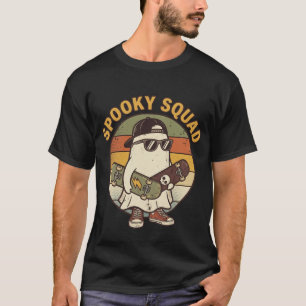 T-Shirt Fantôme de Skateboard de l'Équipe Effrayan